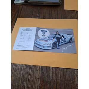 Vintage Jimmy Means 52 Alka-Seltzer Racing Team Fold-Out Driver Card NASCAR 1989